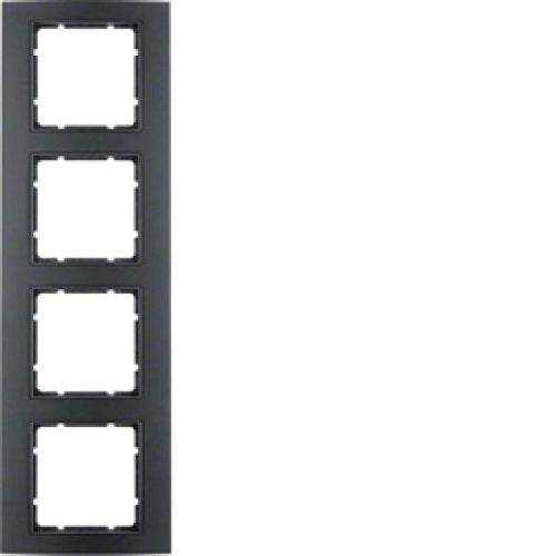 Berker 10143005 Rahmen 4fach B.3 Alu, schwarz/anthrazit Mesch Shop Berker 10143005 Rahmen 4fach B.3 Alu, schwarz/anthrazit Mesch Shop